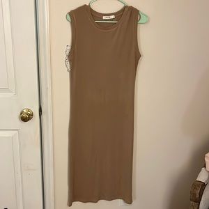 Carmel color midi dress